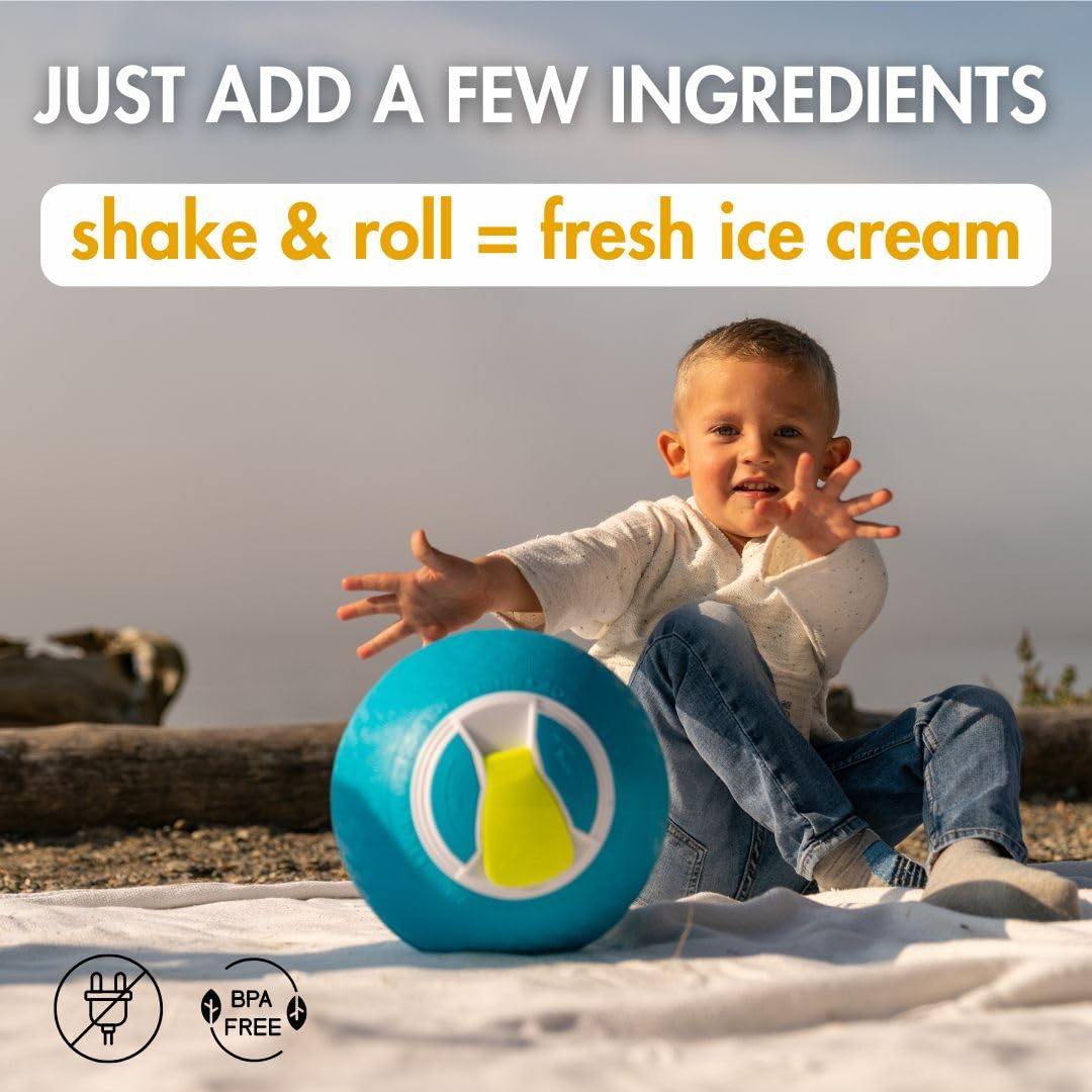 Wide opening canister aids stirring and scooping in the UCO Softshell Ice Cream Ball