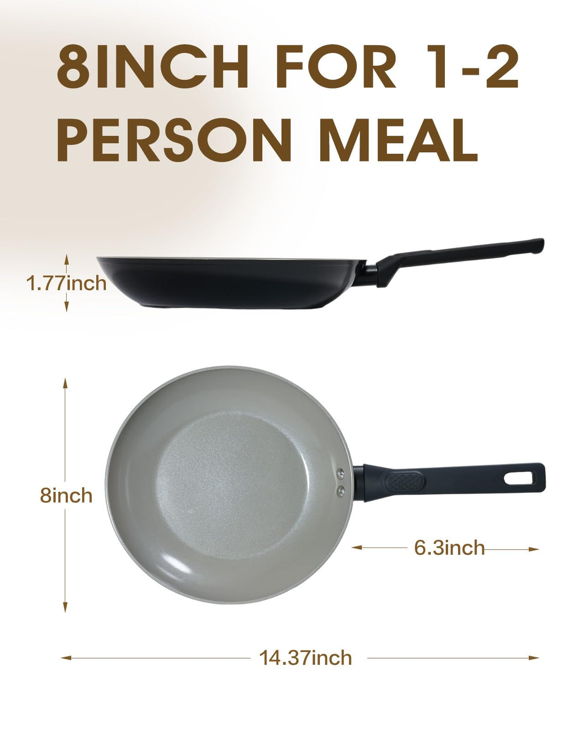 UFIRE ceramic nonstick coating close-up shows safe, low-oil cooking.
