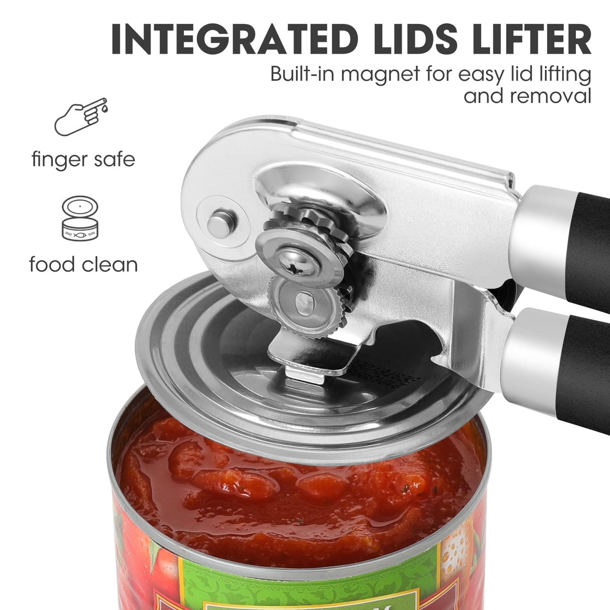 UHIYEE magnetic lid lifter keeps fingers clean after cutting