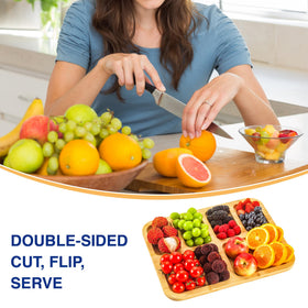 Uhosovury 6-compartment tray keeps meats, cheeses, fruits neatly organized