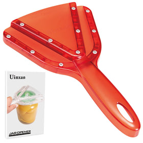 Uinxan jar opener with sawtooth grip eases lid removal for arthritis