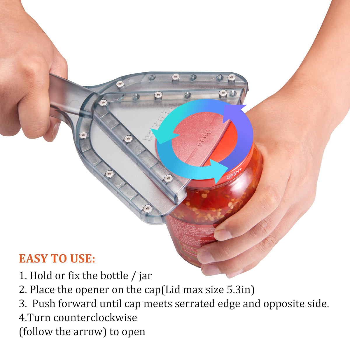 Uinxan jar opener ready for vacuum-sealed lids.