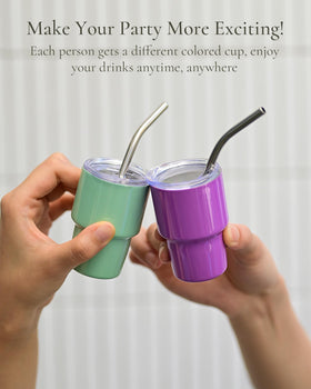 UIRZOTN portable mini shot glass ideal for camping, picnics, and on-the-go entertaining.