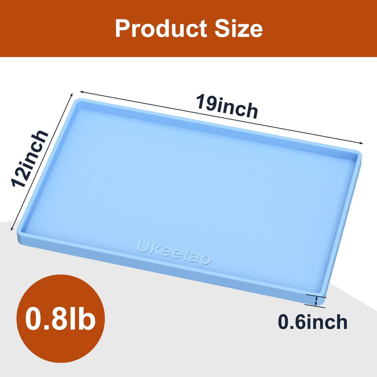 Blue Ukeetap mat adds bright color to the feeding area
