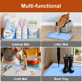 Easy-clean silicone mat dries quickly after spills and crumbs