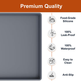Ukeetap gray silicone mat waterproof raised edge protects cabinets