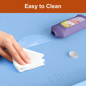 Ukeetap blue cabinet liner protecting shelves and organizing space