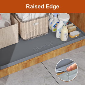 Kitchen cabinet liner silicone mat from Ukeetap keeps cabinets dry and organized