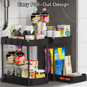 Ukeetap kitchen organizer features bottom-drawer access for quick item reach.