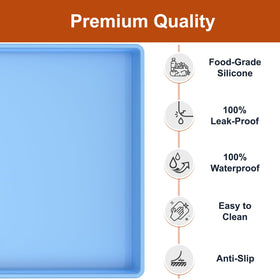 Ukeetap feeding area mat keeps bowls steady under pet bowls