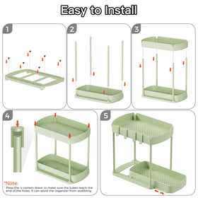 Ukeetap easy-to-install organizers require no tools