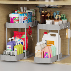 Ukeetap two-pack pull-out drawer offers easy access to stored items in tight spaces