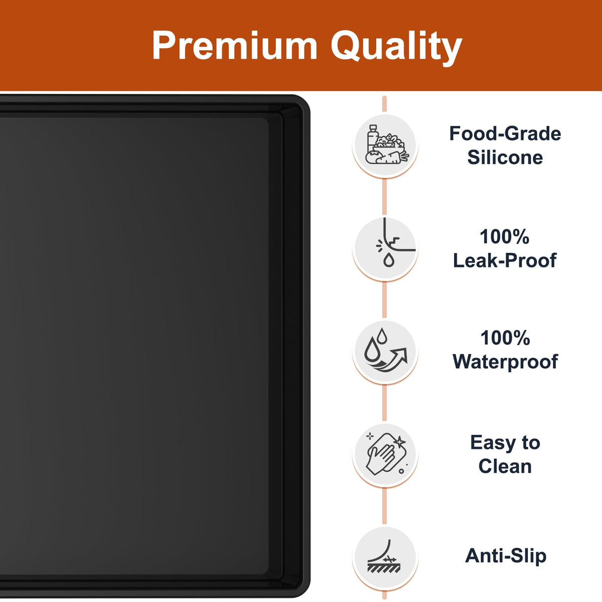 Ukeetap waterproof mat under sink protects cabinets in kitchen and bathroom from leaks.