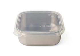 U Konserve bento box with etched tare weights for easy portion planning.