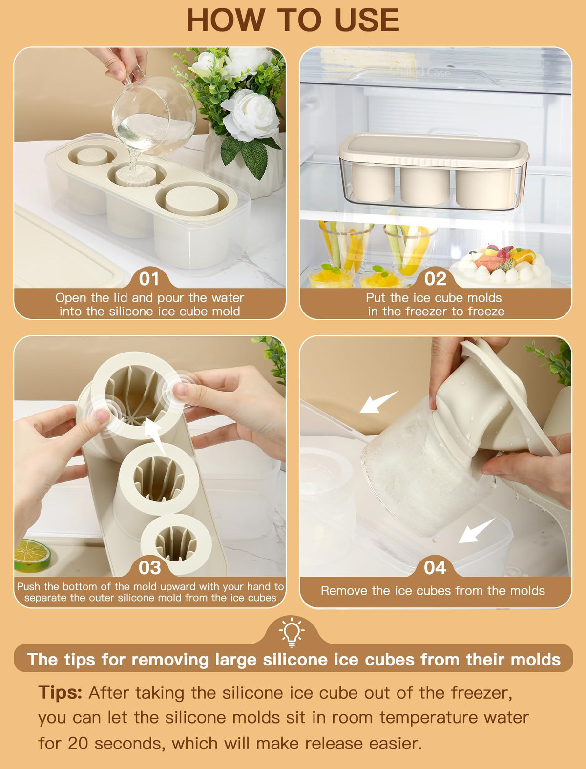 Ukulork food-grade silicone mold offers BPA-free, flexible ice for drinks