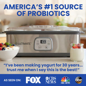 Ultimate Probiotic Yogurt Maker control dial close-up for precise temperature and timing.