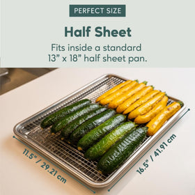 Ultra Cuisine dishwasher-safe cooling rack for easy cleanup and rust resistance