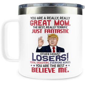 UMACVN 14oz white mug, gift for mom from daughter, ready for heartfelt moments
