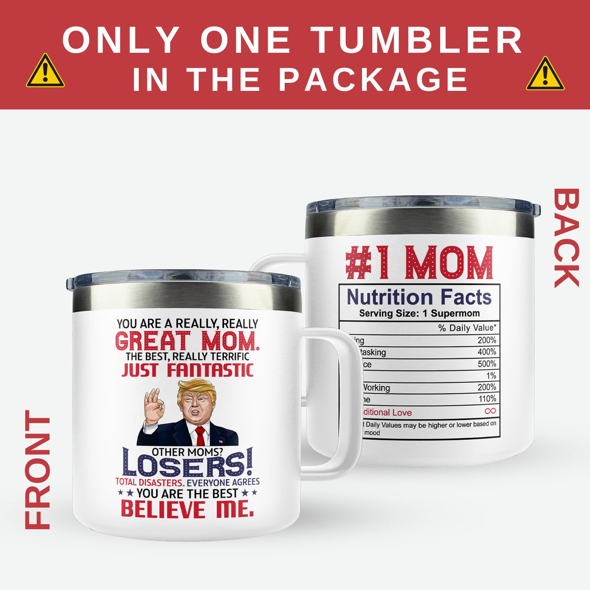 UMACVN 14oz white mug, gift for mom from son, perfect for everyday appreciation