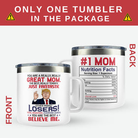 UMACVN 14oz white mug, gift for mom from son, perfect for everyday appreciation