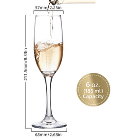 UMEIED champagne flutes with long stems in classic design for weddings