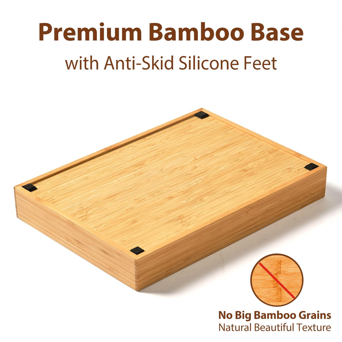 Umilife anti-skid feet keep the organizer steady during drawer use.
