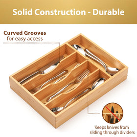 Umilife knife-safe design close-up demonstrates secure utensil storage.