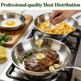Umite Chef dishwasher-safe pan demonstrating simple cleanup after cooking.