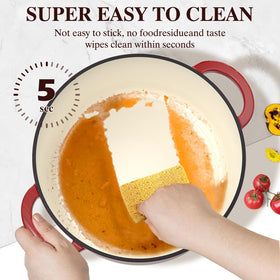 Umite Chef Dutch oven with wide stainless steel handles for secure grip