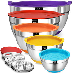 Umite Chef mixing bowls with airtight lids for organized prep