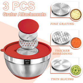 Umite Chef bowls with non-slip silicone bottoms on the counter