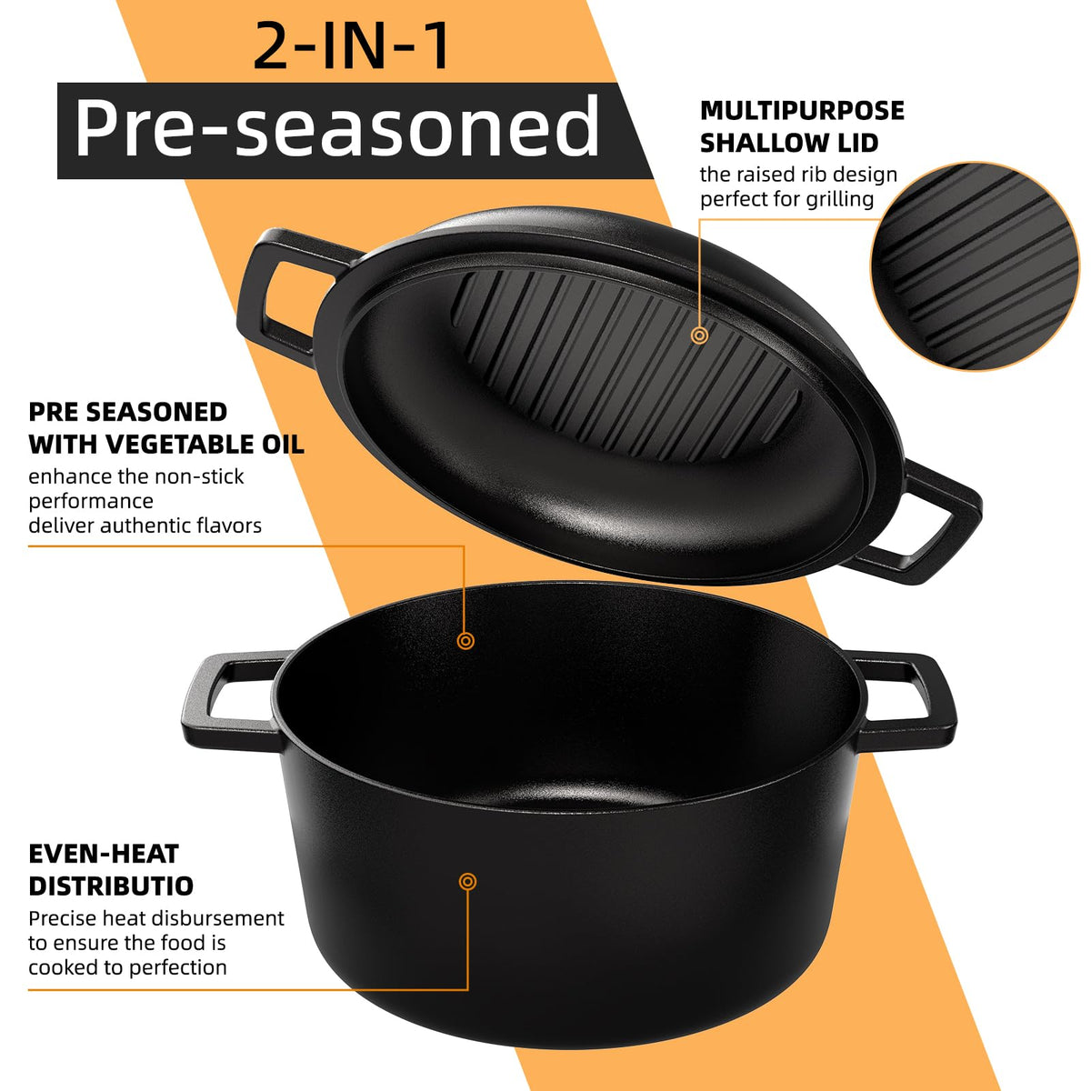 Umite Chef silicone sleeves provide heat protection for safe handling.