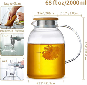 Blooming tea shines through the clear borosilicate glass for a premium visual experience.