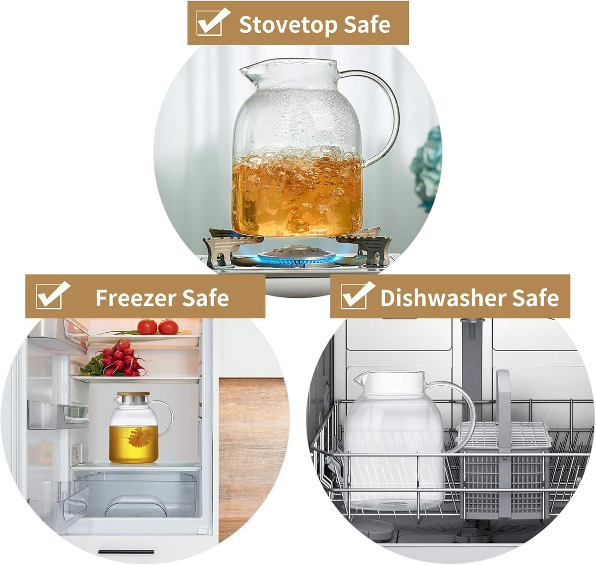 Dishwasher-safe design simplifies cleaning after tea, juice, or cold brew.