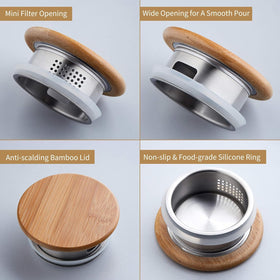 Stovetop-safe glass teapot lets you brew directly on your range with control.