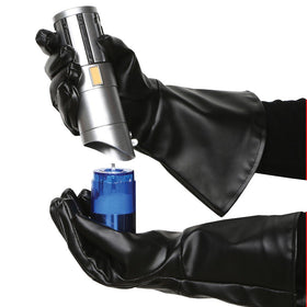 Uncanny Brands Star Wars Lightsaber salt pepper mills pack 2, top view, compact design saves space.