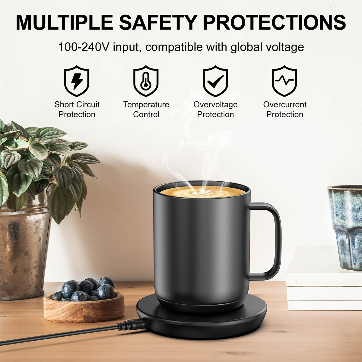 Underhub Embo temperature-control mug dock keeps beverages warm and ready for hours.