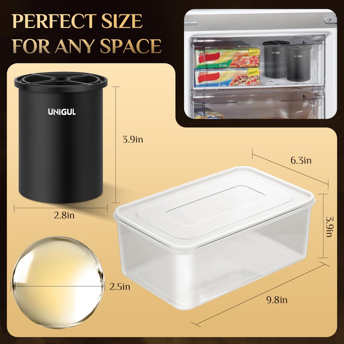 Unigul ice ball mold with easy-release for quick, clean ice.