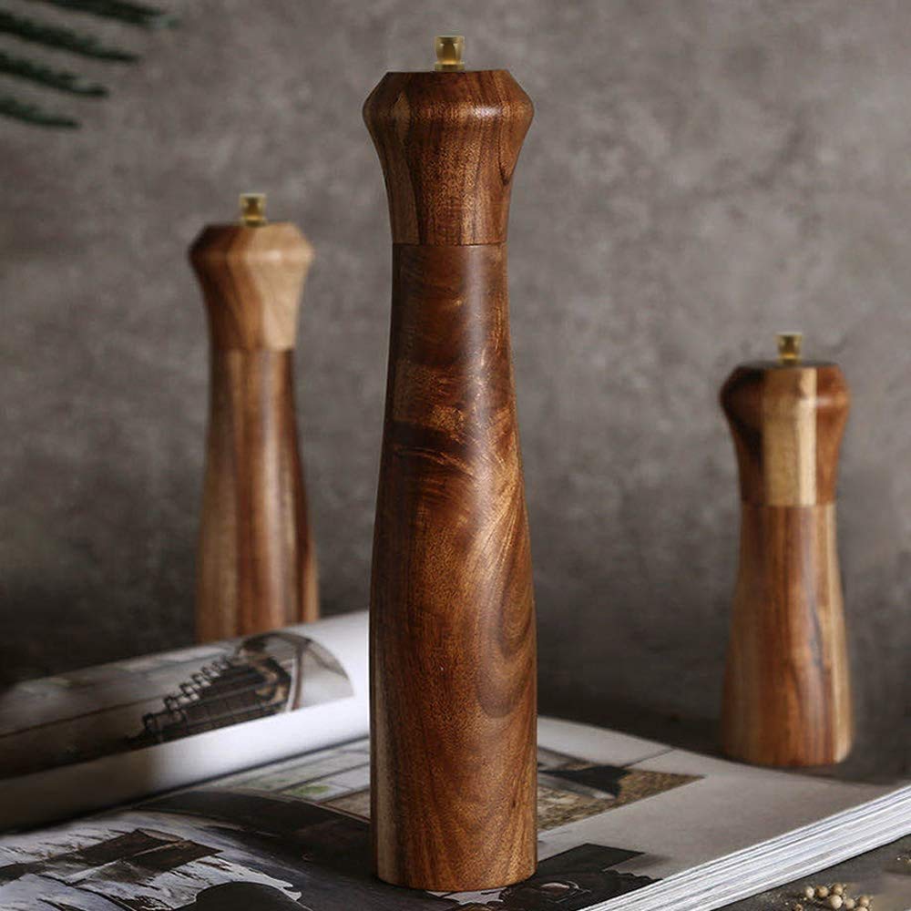 UNIOVC 10-inch acacia grinders resting in an elegant gift box.