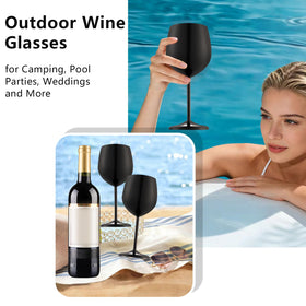 UNISWEET durable BPA-free wine glasses easy to clean after gatherings.