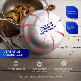 Universal Caldero non-slip bottom keeps pots stable on any stove