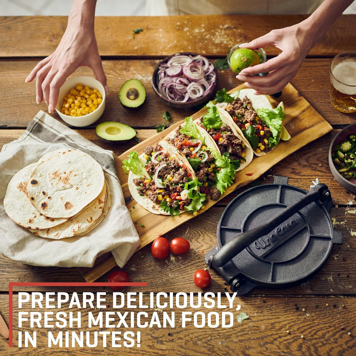 Uno Casa digital recipe ebook included with the press.