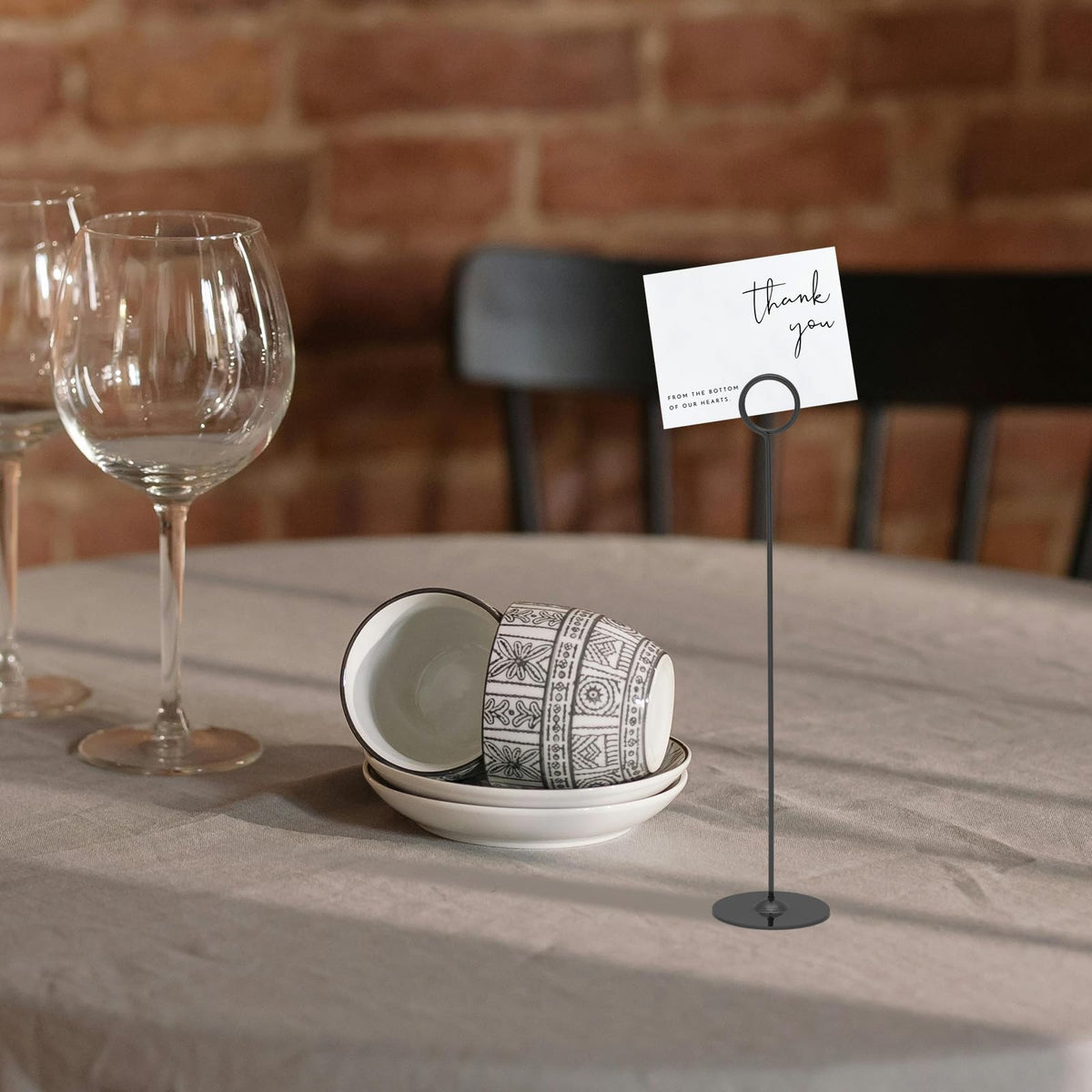 Urban Deco wedding decor table holders in action showcase elegant signage