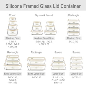 Urban Green rectangle 23oz glass container compact for snacks and lunches