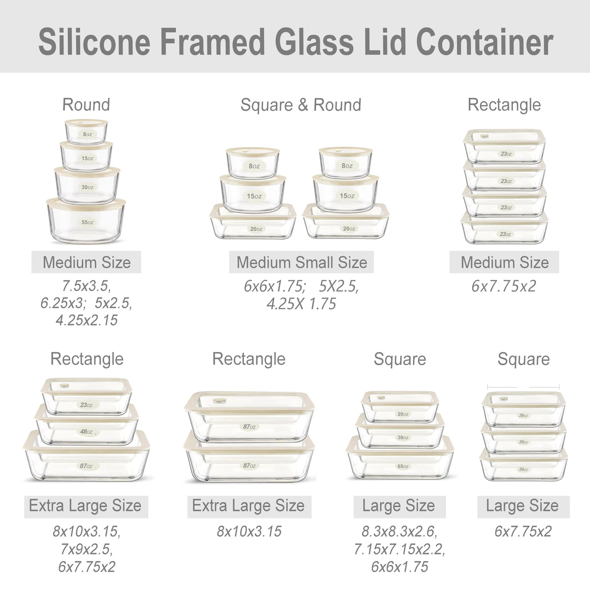 Urban Green rectangle 87oz glass container, robust and leak-free for batch cooking.