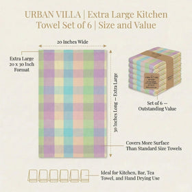 Urban Villa 100-percent cotton towels deliver reliable absorbency and soft touch.