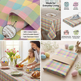 Urban Villa multipurpose kitchen tablecloth suitable for casual or formal dinners.