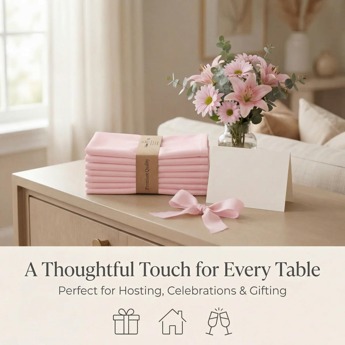 Urban Villa napkins suited for hotel or banquet use