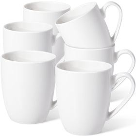 Urbanstrive 16oz mug set of 6 in white for daily coffee and tea