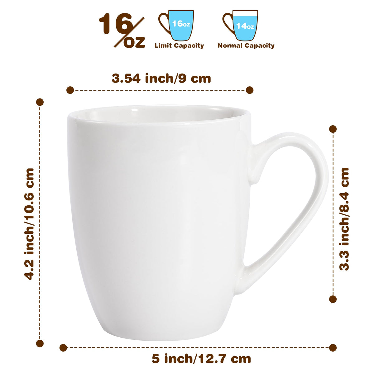 Urbanstrive large mug with a comfortable handle for easy sipping
